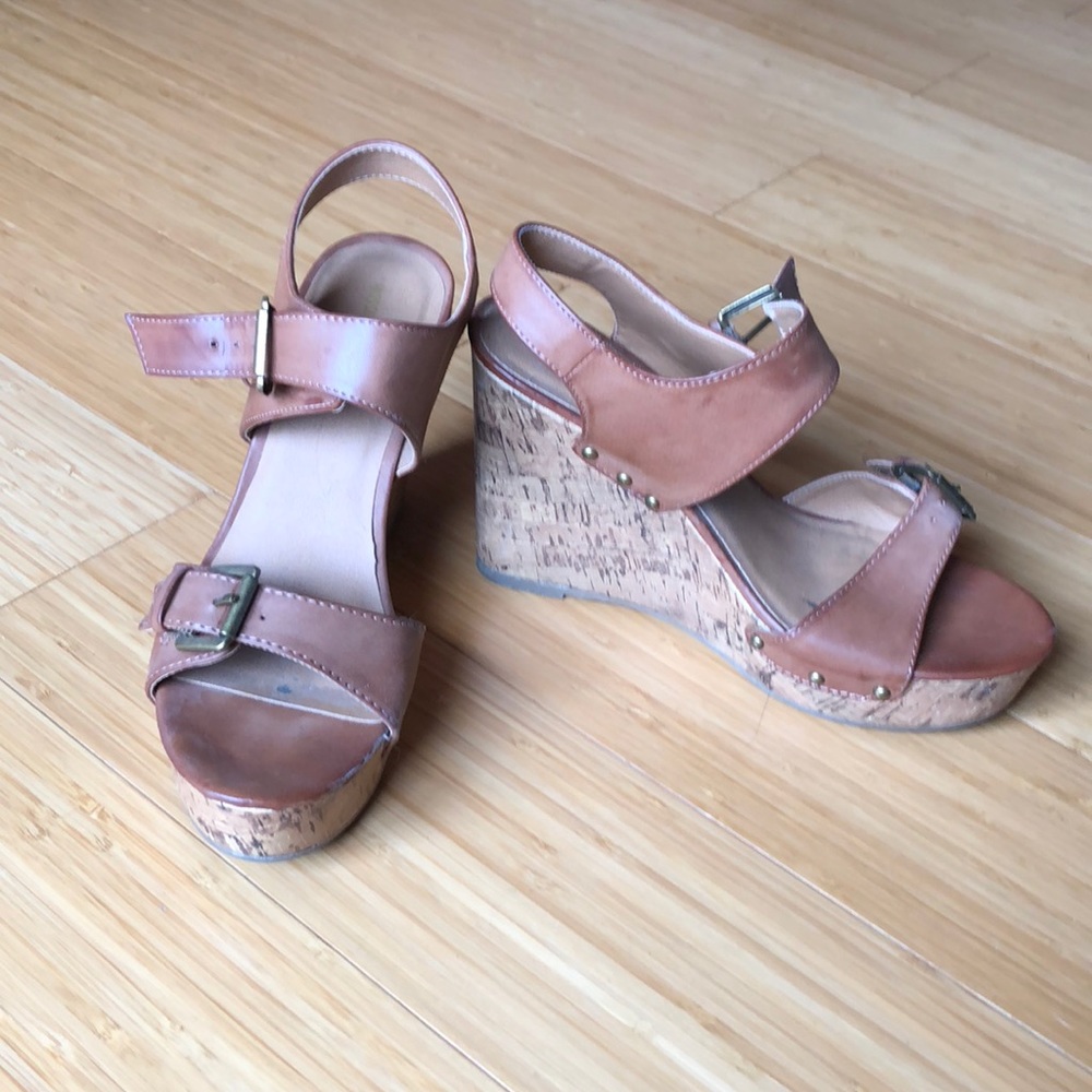 Tan Wedge Heels